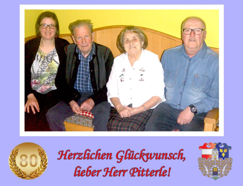 (v.l.) GR Genovefa Scheibenreiter, Willibald und Charlotte Pitterle, GR Franz Mühlbauer